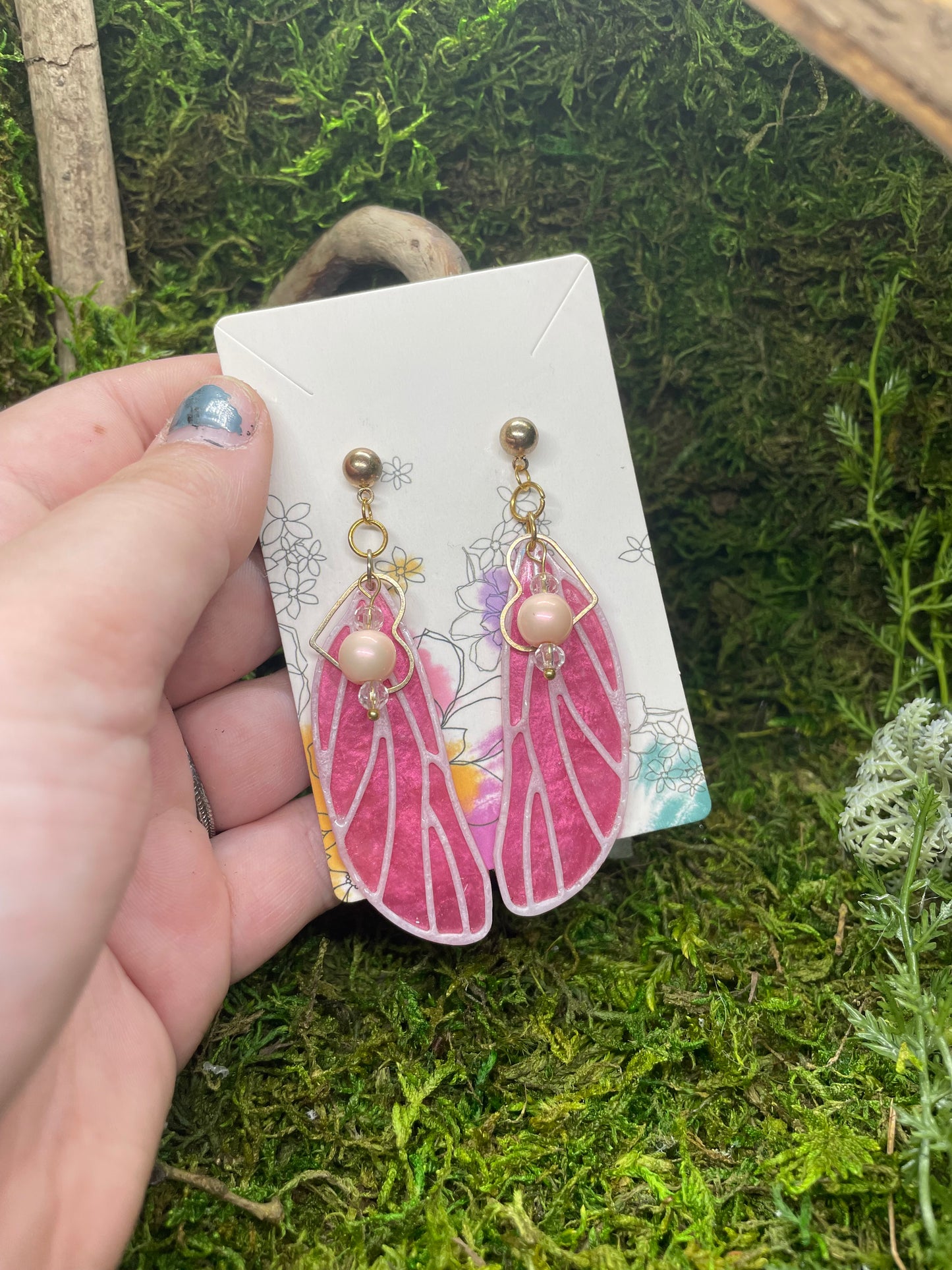 Bug Wing Charm Earrings