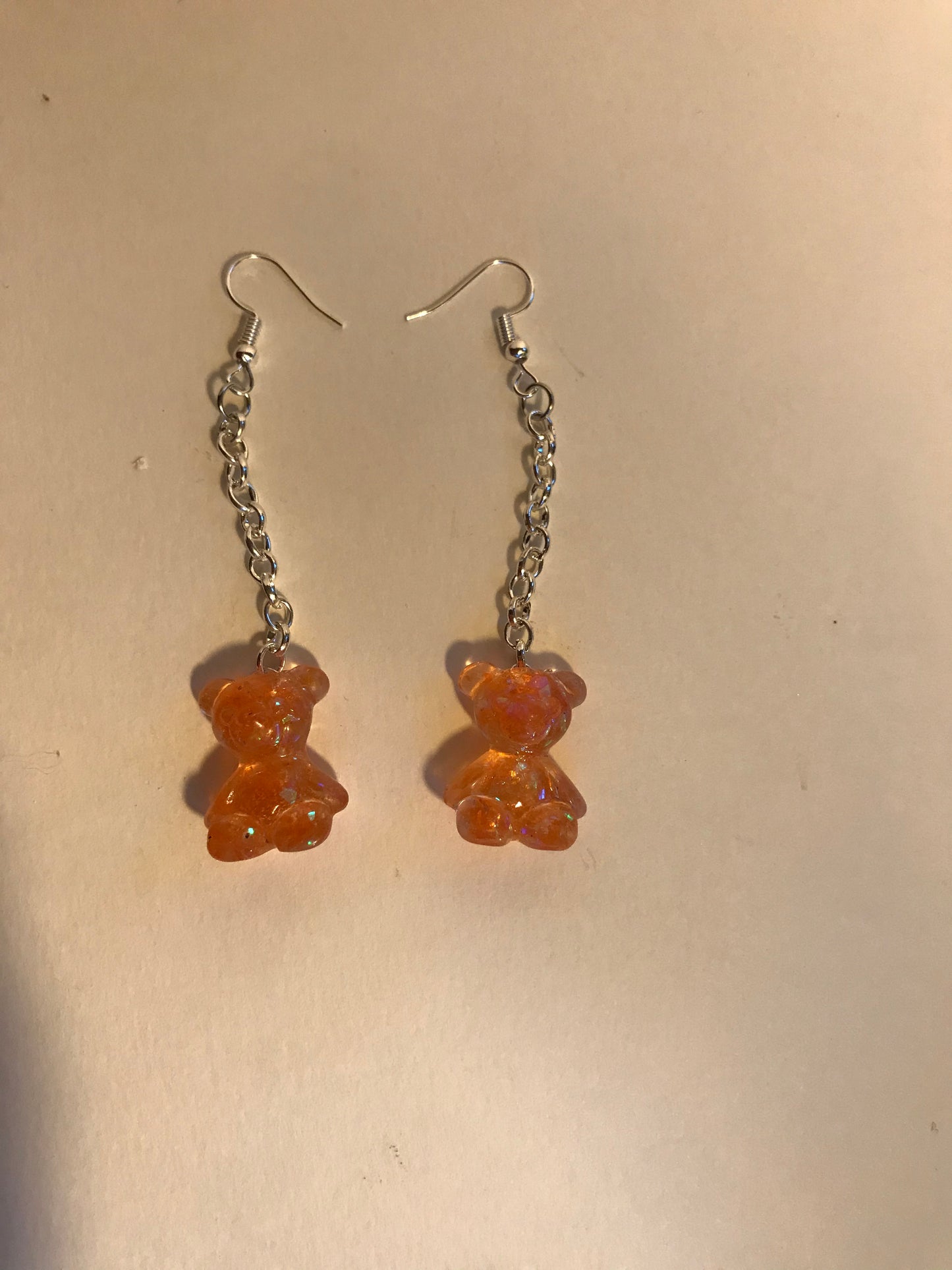 Gummy bear chain drop earrings