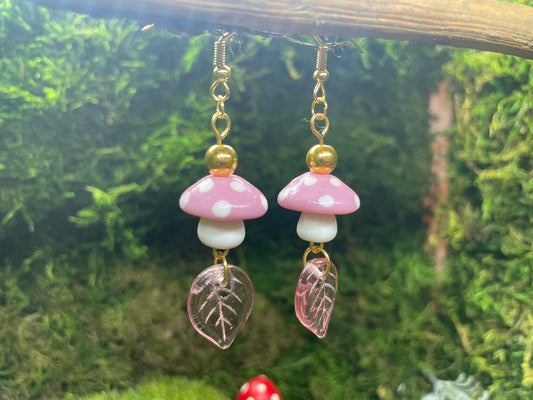 Mushroom Bead Earrings