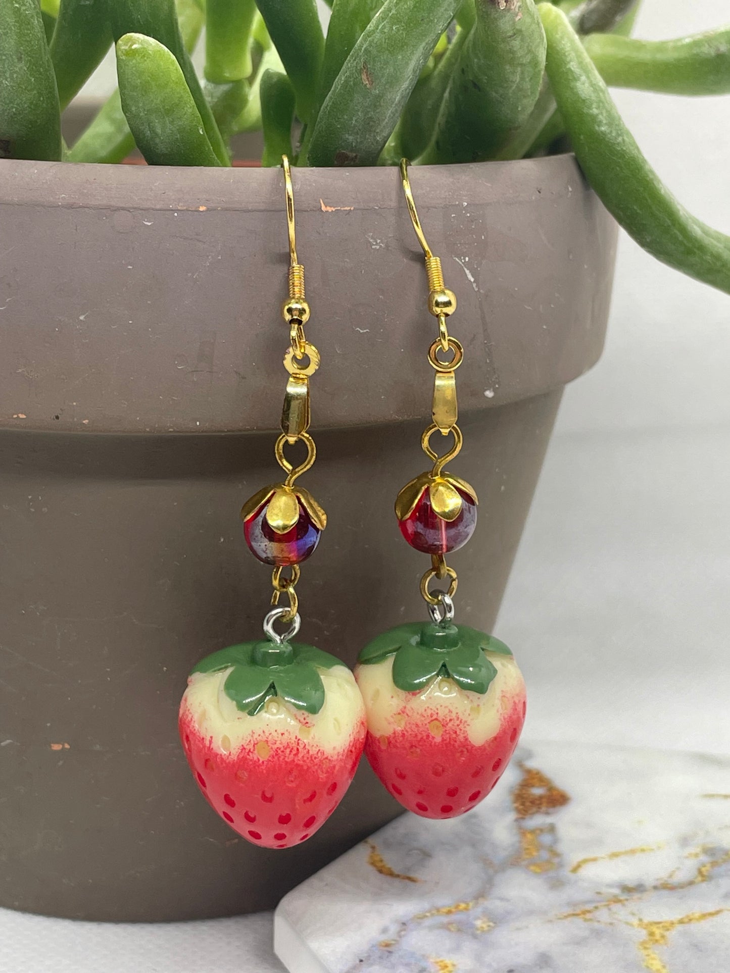 Strawberry Dangle Earrings