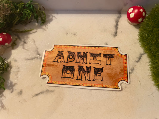 Circus Ticket Sticker