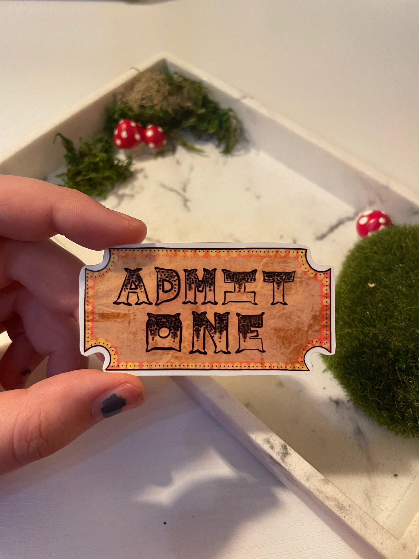Circus Ticket Sticker