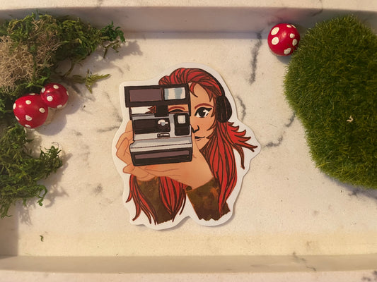 Camera Girl Sticker