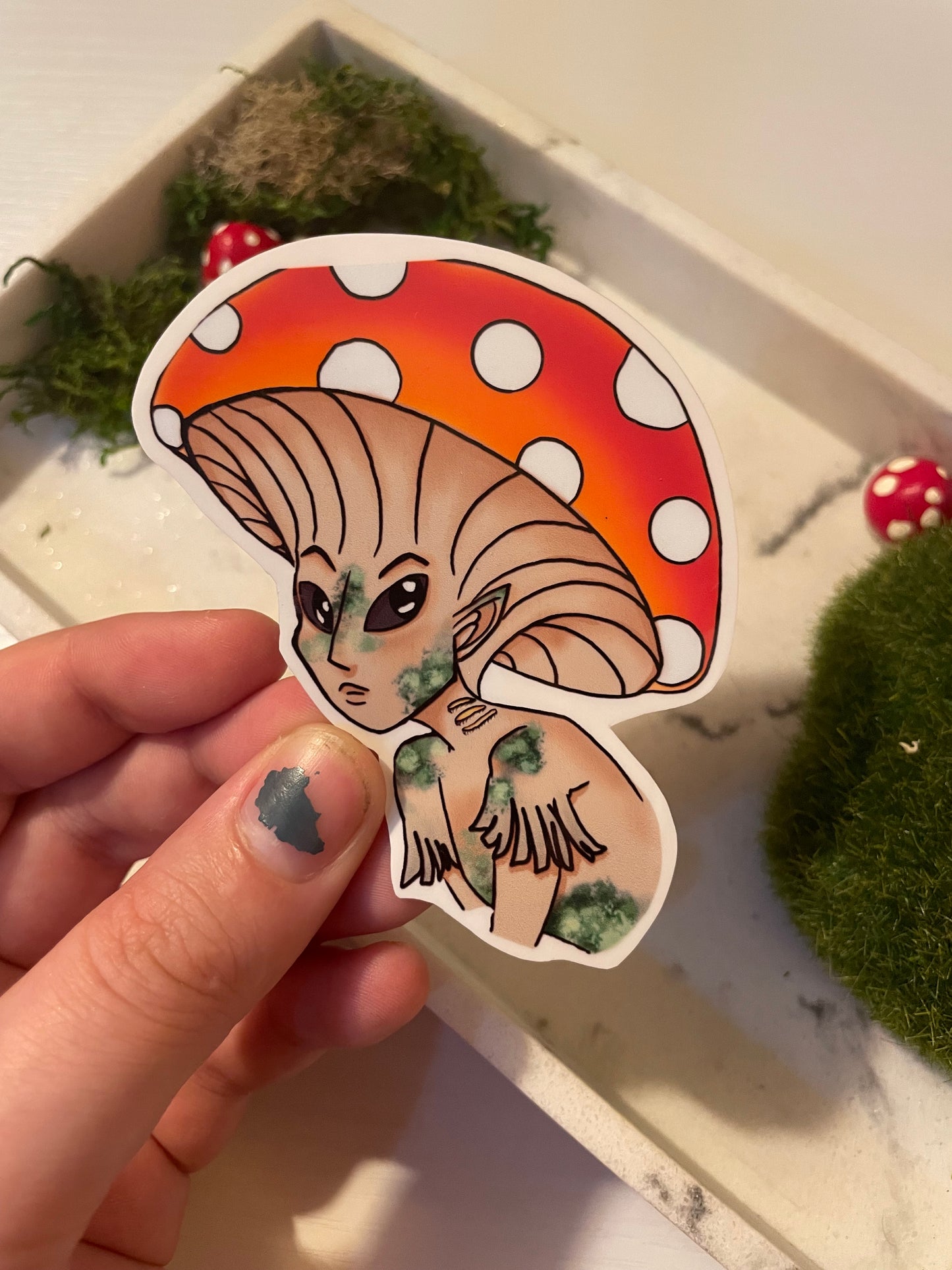 Mushroom Head Sticker