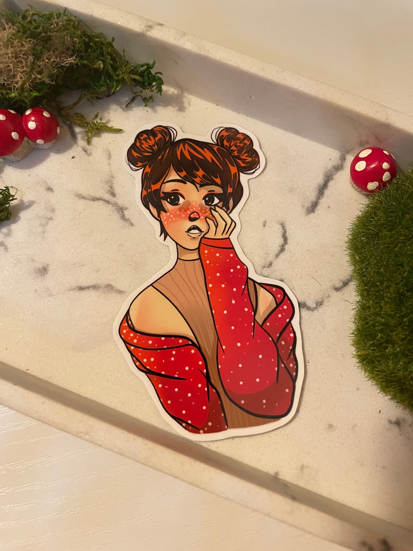 Mushroom Girl Sticker