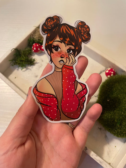 Mushroom Girl Sticker