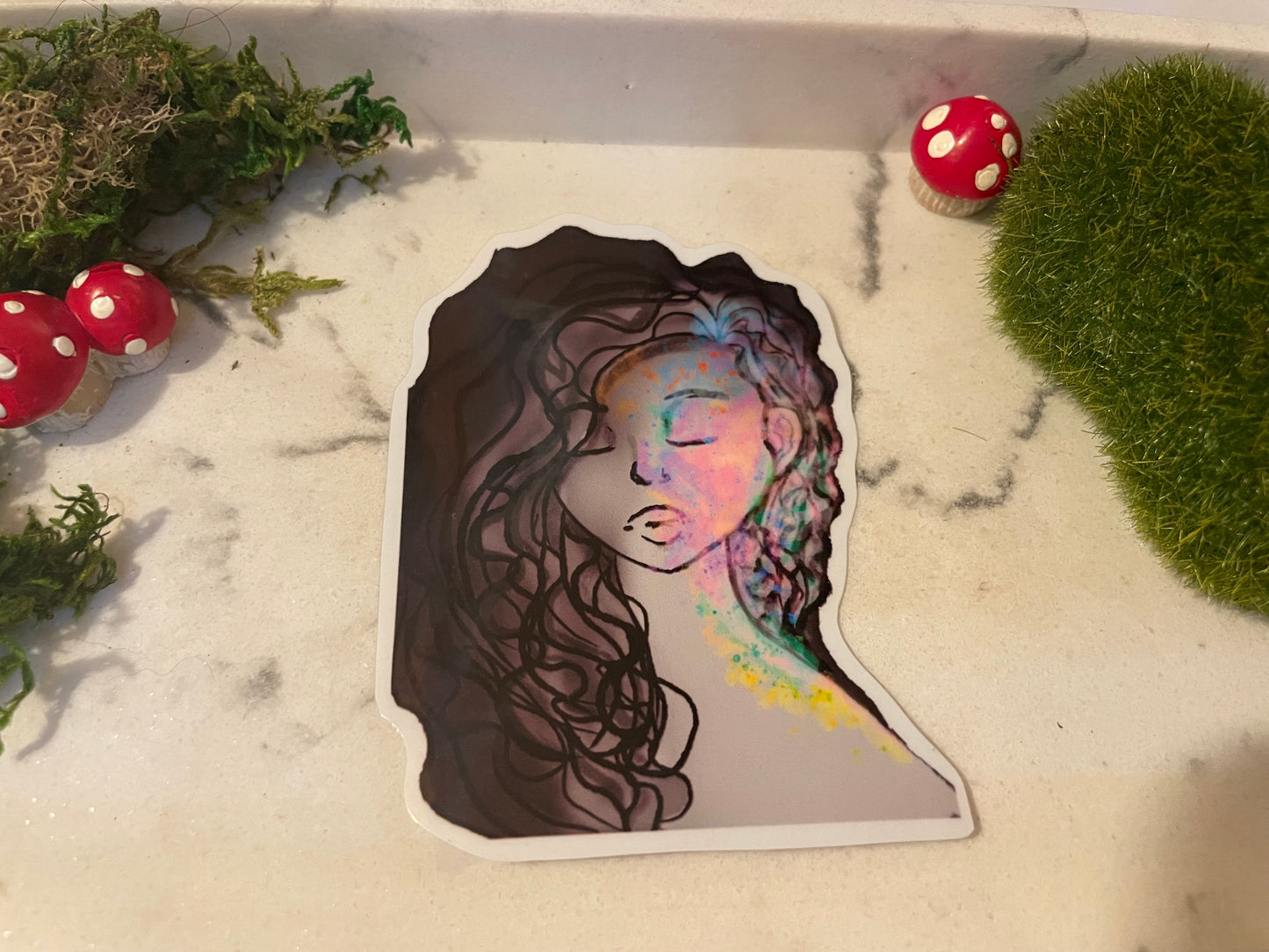 Paint Splatter Girl Sticker