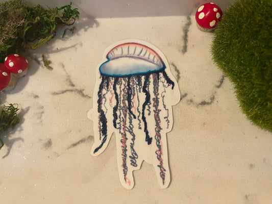 Man 'O War Jellyfish Sticker