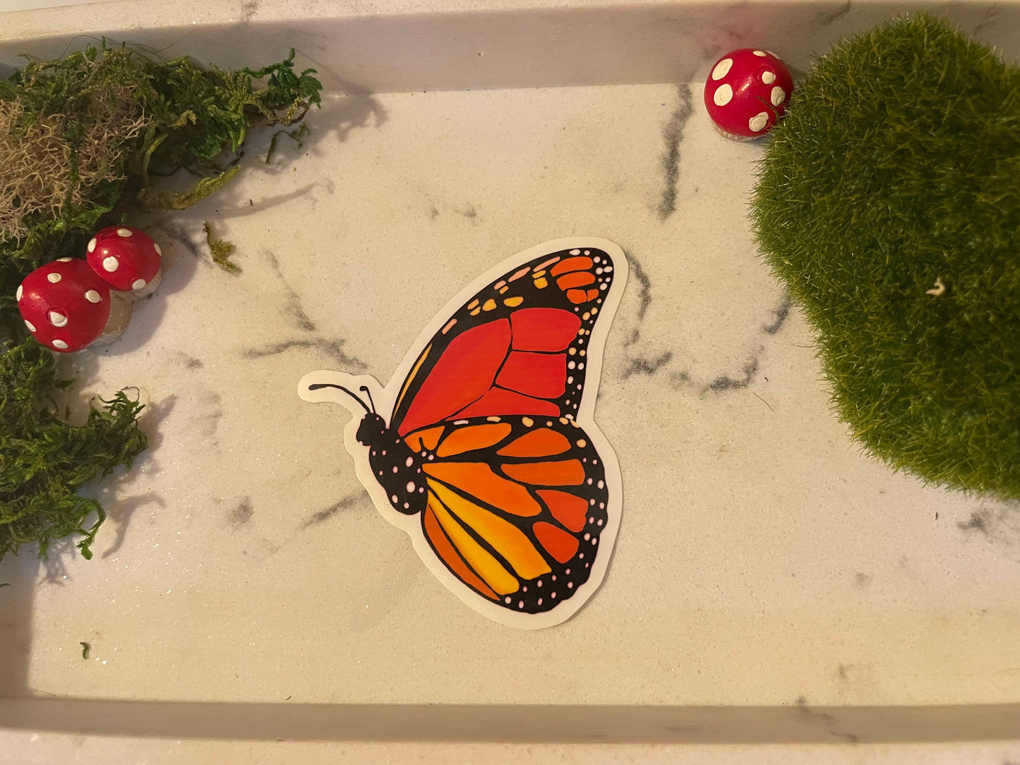 Monarch Side View Sticker