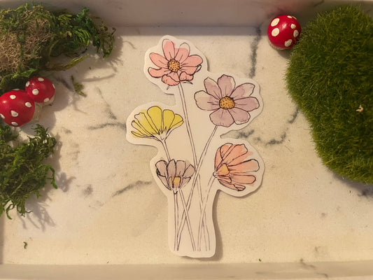 Watercolor Flowers Sticker