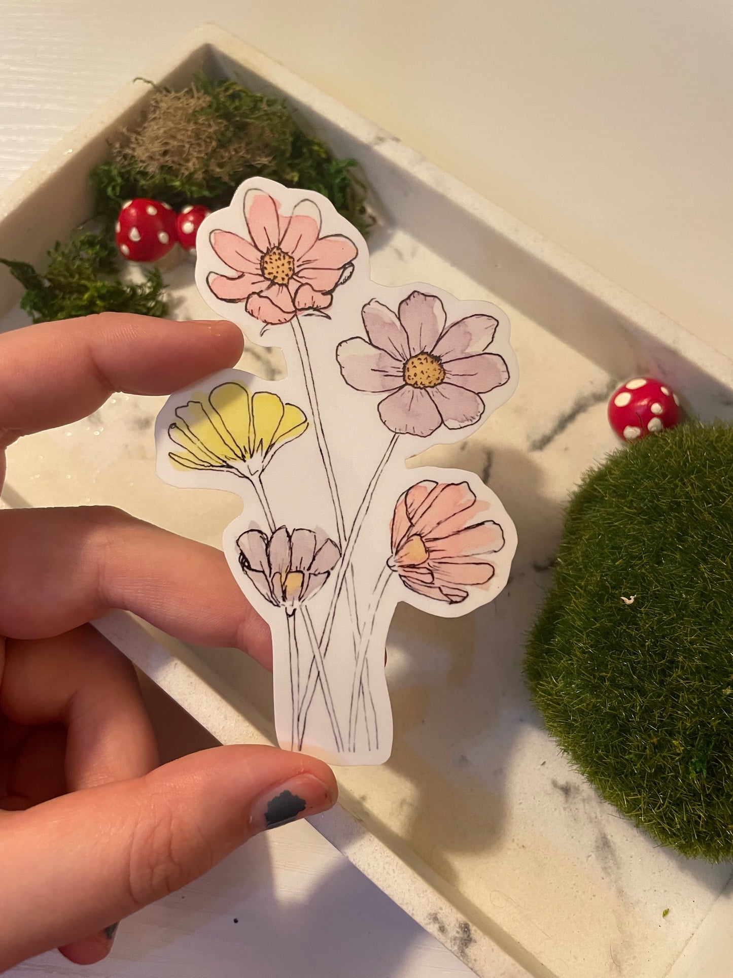 Watercolor Flowers Sticker