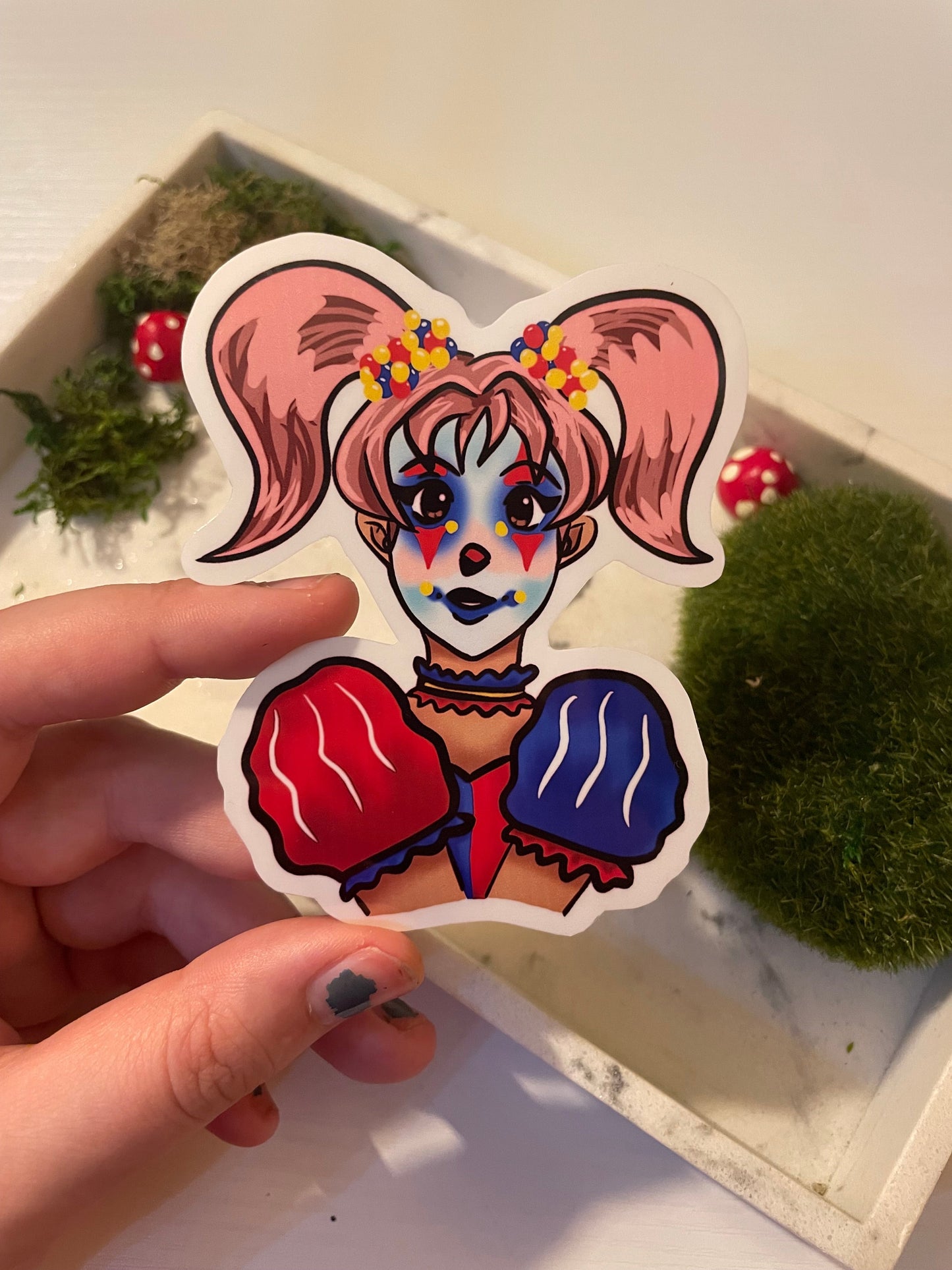 Clown Girl Sticker