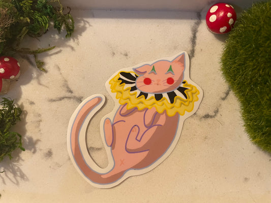 Circus Kitty Clown Sticker