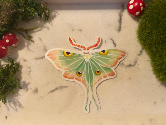 Luna Moth Sticker