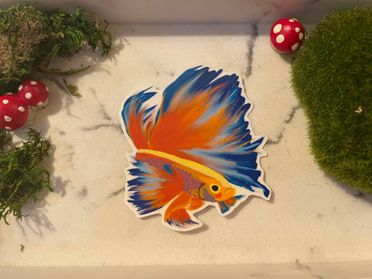 Colorful Beta Fish Sticker