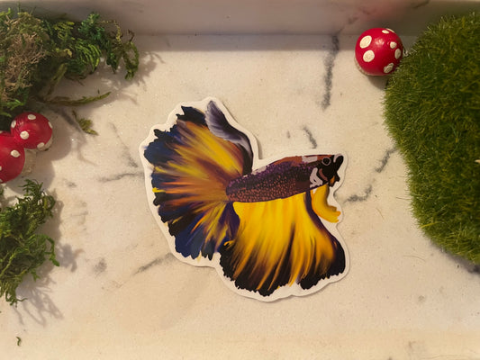 Dark Beta Fish Sticker