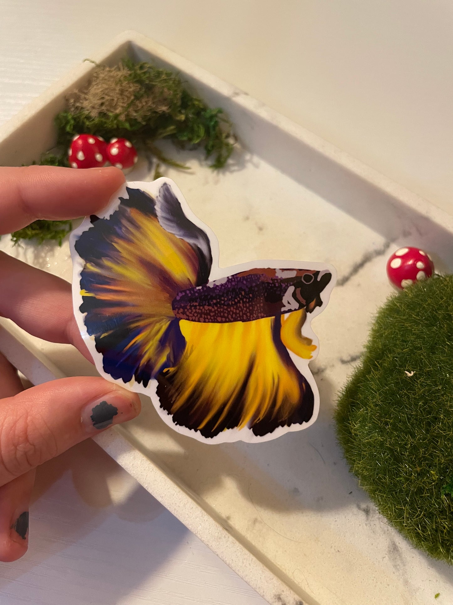 Dark Beta Fish Sticker