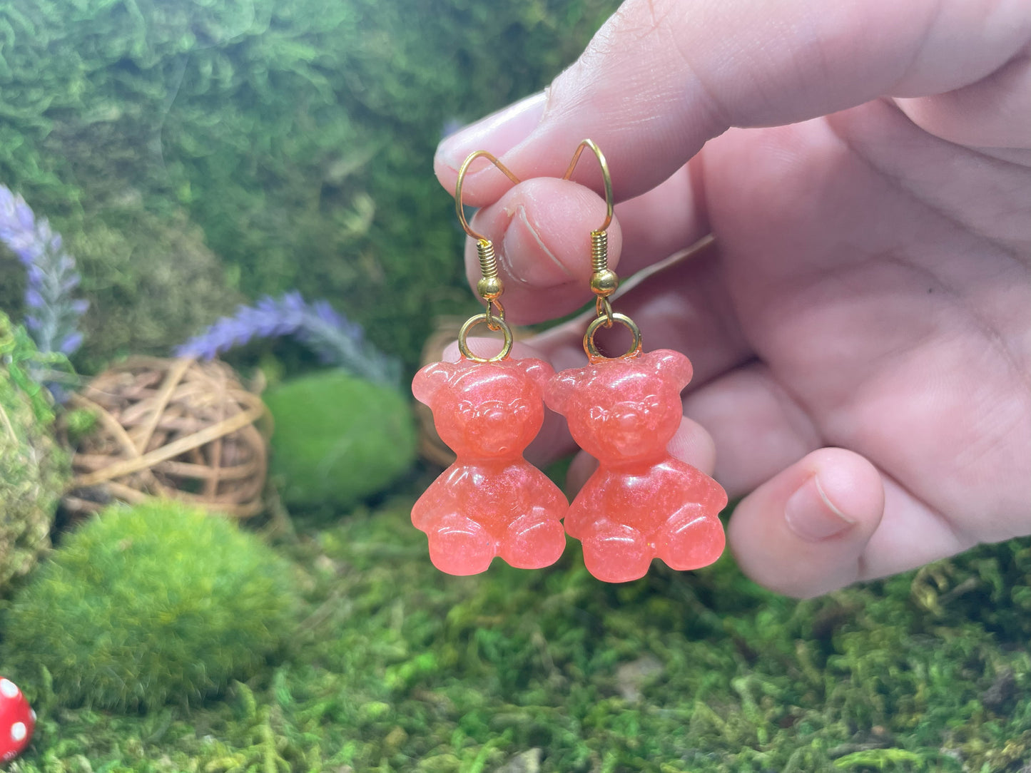 Orange Gummy Bear Earrings