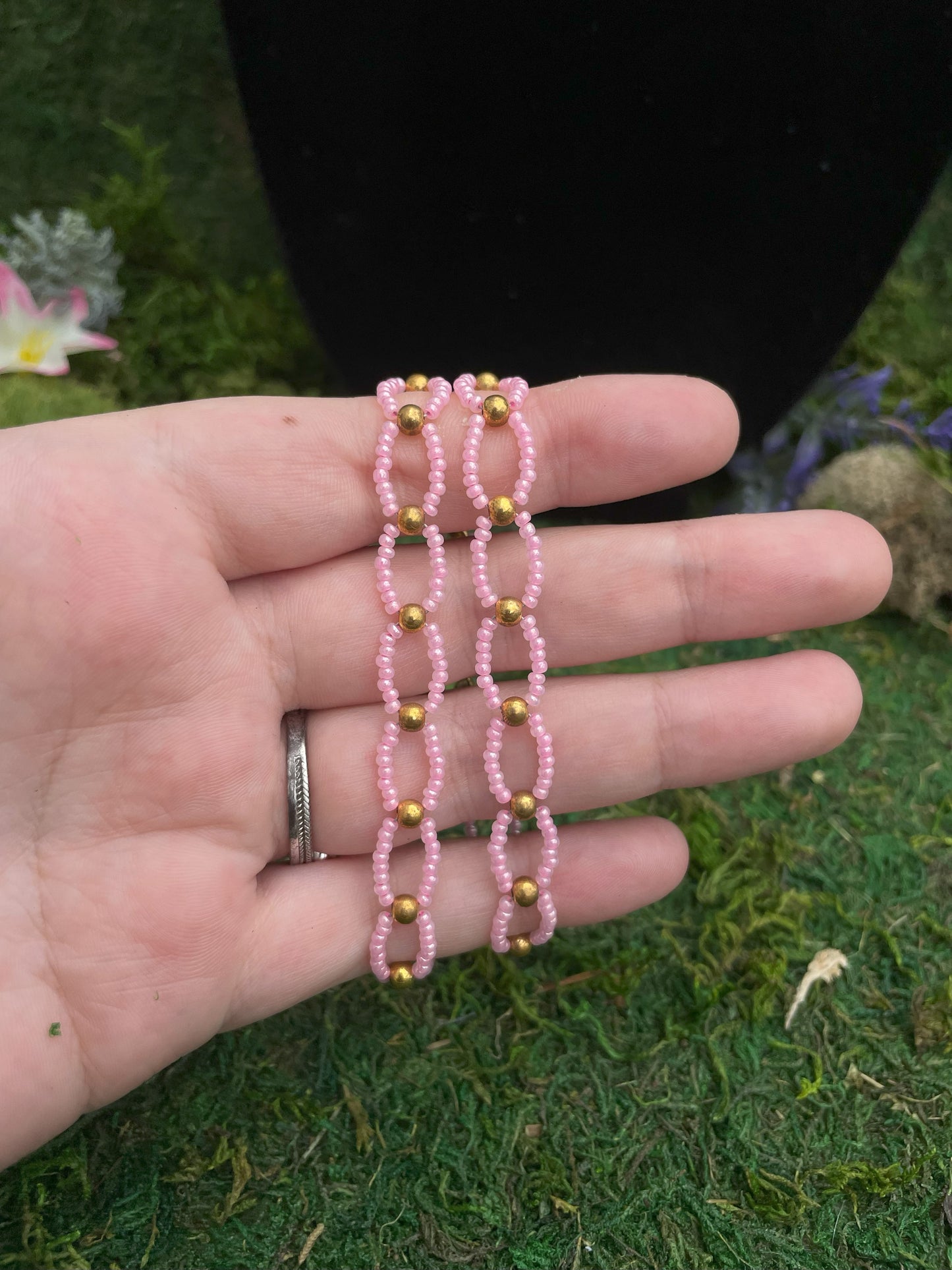 Hand Beaded Seed Bead Choker Necklace