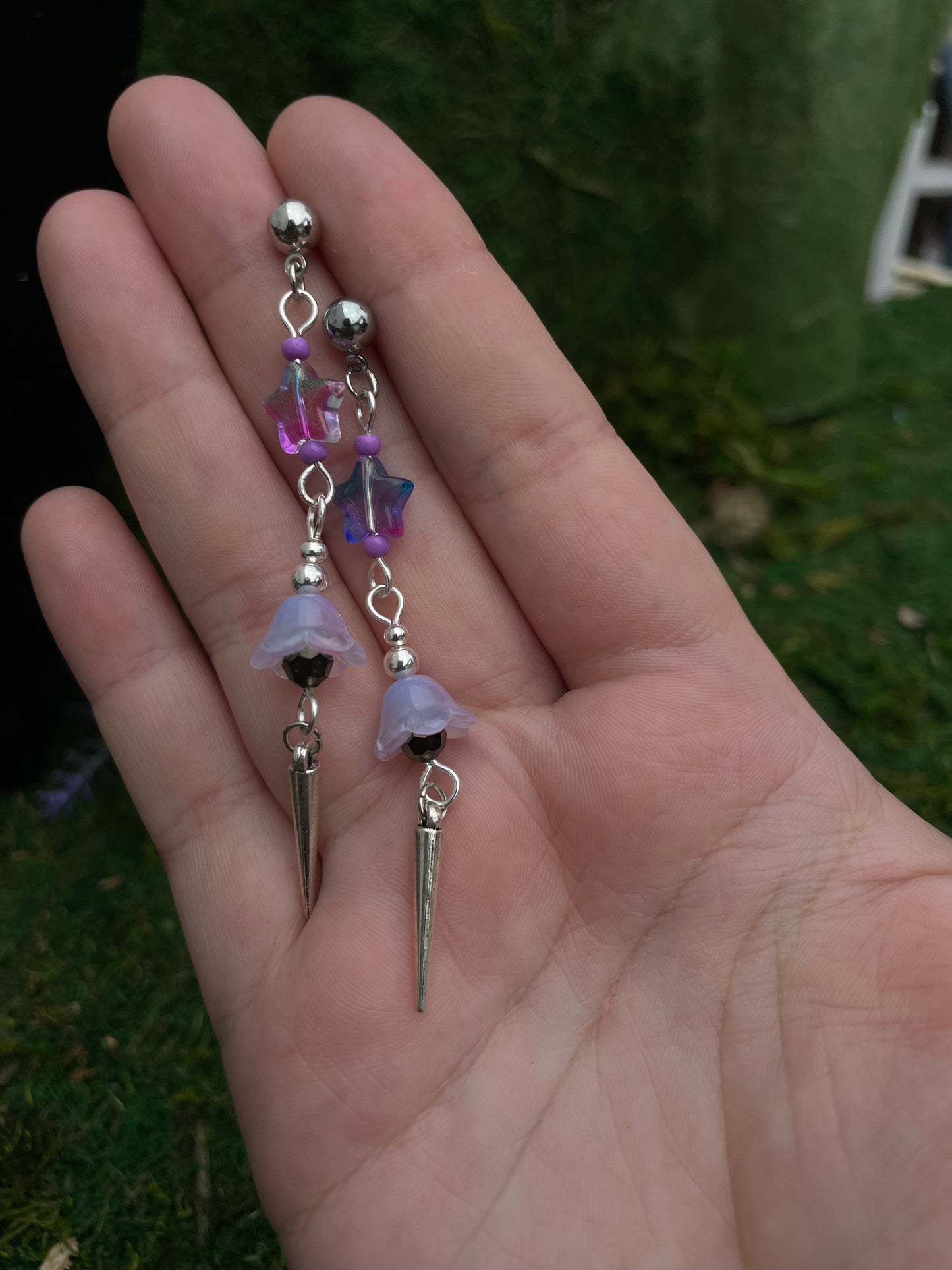 Purple Resin Geode Beaded Adjustable Choker Necklace